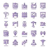 paquete de iconos de arquitectura para el diseño de su sitio web, logotipo, aplicación e interfaz de usuario. diseño de gradiente de línea básica de icono de arquitectura. ilustración de gráficos vectoriales y trazo editable. vector