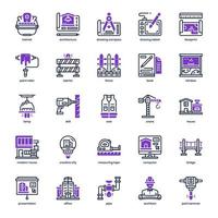 paquete de iconos de arquitectura para el diseño de su sitio web, logotipo, aplicación e interfaz de usuario. icono de arquitectura de línea mixta y diseño sólido. ilustración de gráficos vectoriales y trazo editable. vector