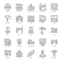 paquete de iconos de arquitectura para el diseño de su sitio web, logotipo, aplicación e interfaz de usuario. diseño de contorno de icono de arquitectura. ilustración de gráficos vectoriales y trazo editable. vector