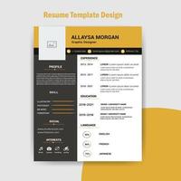 resume template design vector