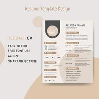 Resume Template Design vector