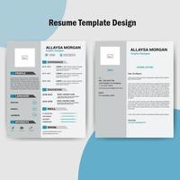 Resume and cover letter template vector