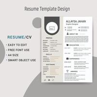 resume template design vector