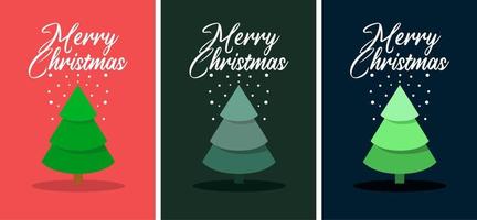 feliz navidad tarjetas de felicitación árbol de navidad. vector