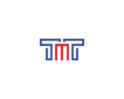 Letter TMT Modern Creative Line Logo or icon Design Template. vector