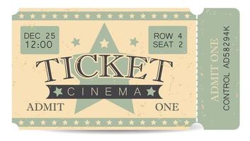 Retro movie tickets. Vector template