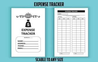 Expense tracker editable template vector