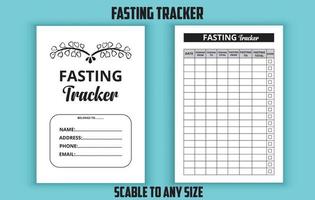 Fasting tracker editable template vector