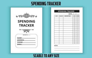 Spending tracker editable template vector