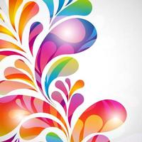 Abstract background with bright teardrop-shaped arches. vector