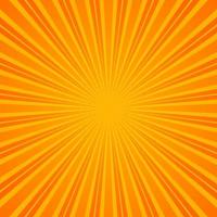 Abstract Retro Rays Orange Background. vector