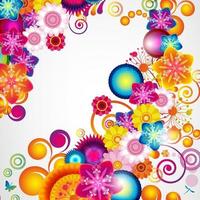 Gift festive floral design background. vector