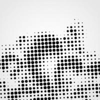 Halftone abstract vector black dots design element isolated on a white background.