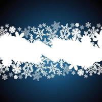 Christmas border, snowflake design background. vector