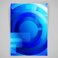 Abstract blue background with techno elements. vector