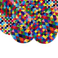 Abstract background with bright mosaic circles. vector