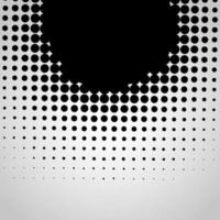 elemento de diseño de puntos negros vectoriales abstractos de semitono aislado en un fondo blanco. vector