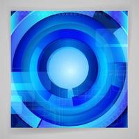 Abstract blue background with techno elements. vector