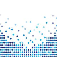 Mosaic background random dark and light blue circles, vector pattern of polka dots, neutral versatile pattern for business techno style design.