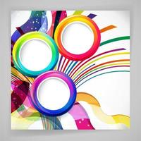 abstract background with round frames. vector