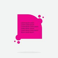 Text box design with simple style and elegant vector