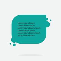 Text box design with simple style and elegant vector