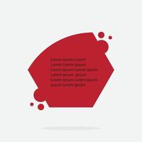 Text box design with simple style and elegant vector