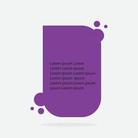 Text box design with simple style and elegant vector