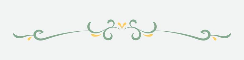 simple Vintage Single Border or divider with elegant color vector