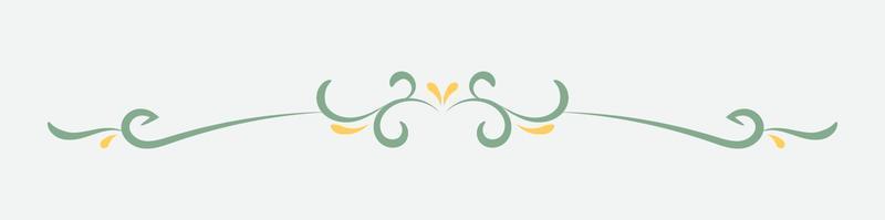 simple Vintage Single Border or divider with elegant color vector