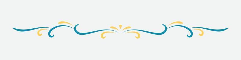 simple borde vintage simple o divisor con color elegante vector