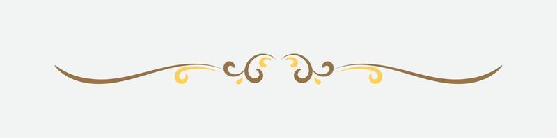 simple Vintage Single Border or divider with elegant color vector