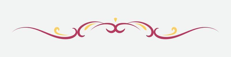 simple Vintage Single Border or divider with elegant color vector