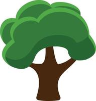 A green tree grows in summer. vector