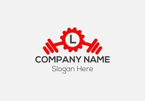 Fitness Logo On Letter L. Gym and Fitness L Letter Sign Vector Template