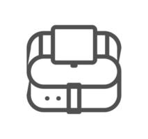 Smart watch and technology icon outline and linear vector. vector