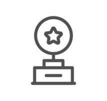 Victory and award icon outline and linear vector. vector