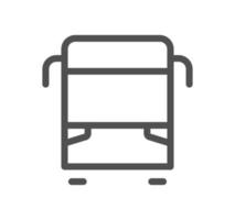 Public transport icon outline and linear vector. vector