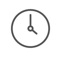 Timer and clock icon outline and linear vector. vector