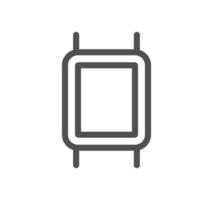Smart watch and technology icon outline and linear vector. vector