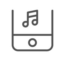 Sheet music and sound icon outline and linear vector. vector