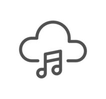 Sheet music and sound icon outline and linear vector. vector