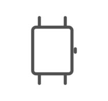 Smart watch and technology icon outline and linear vector. vector