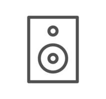 Sheet music and sound icon outline and linear vector. vector