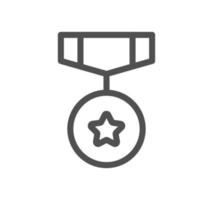 Victory and award icon outline and linear vector. vector