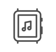 Sheet music and sound icon outline and linear vector. vector