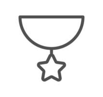 Victory and award icon outline and linear vector. vector