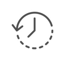 Timer and clock icon outline and linear vector. vector