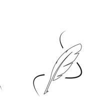 quill pen logo vector