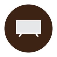 logotipo de televisión en blanco y negro vector